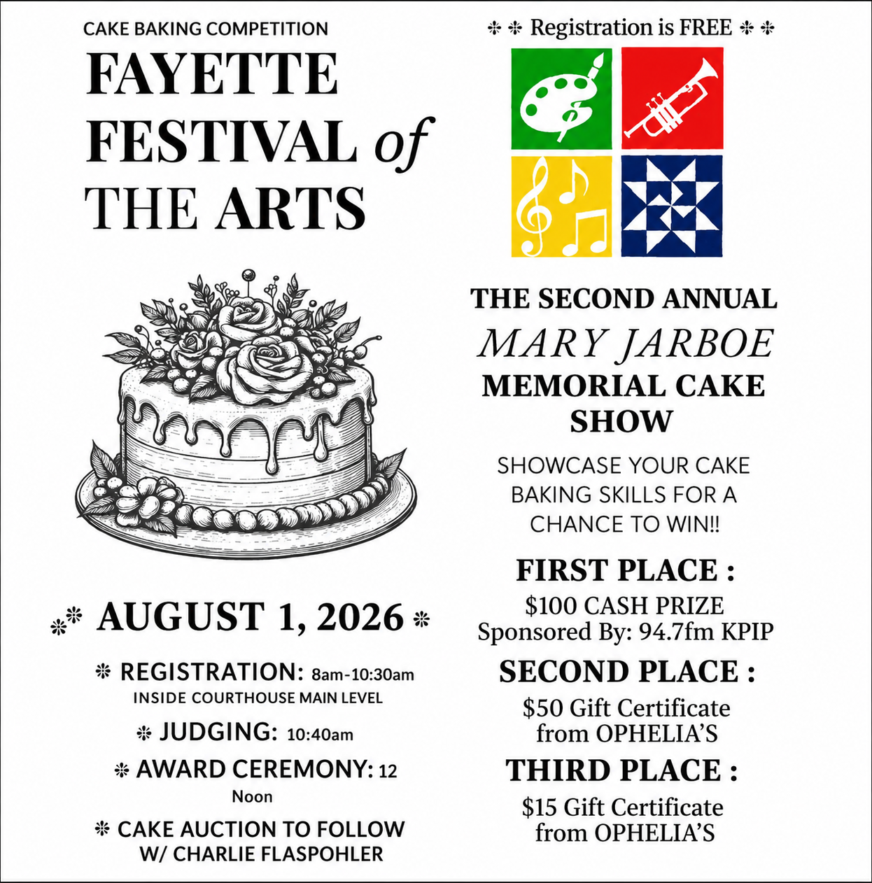 cake contest poster